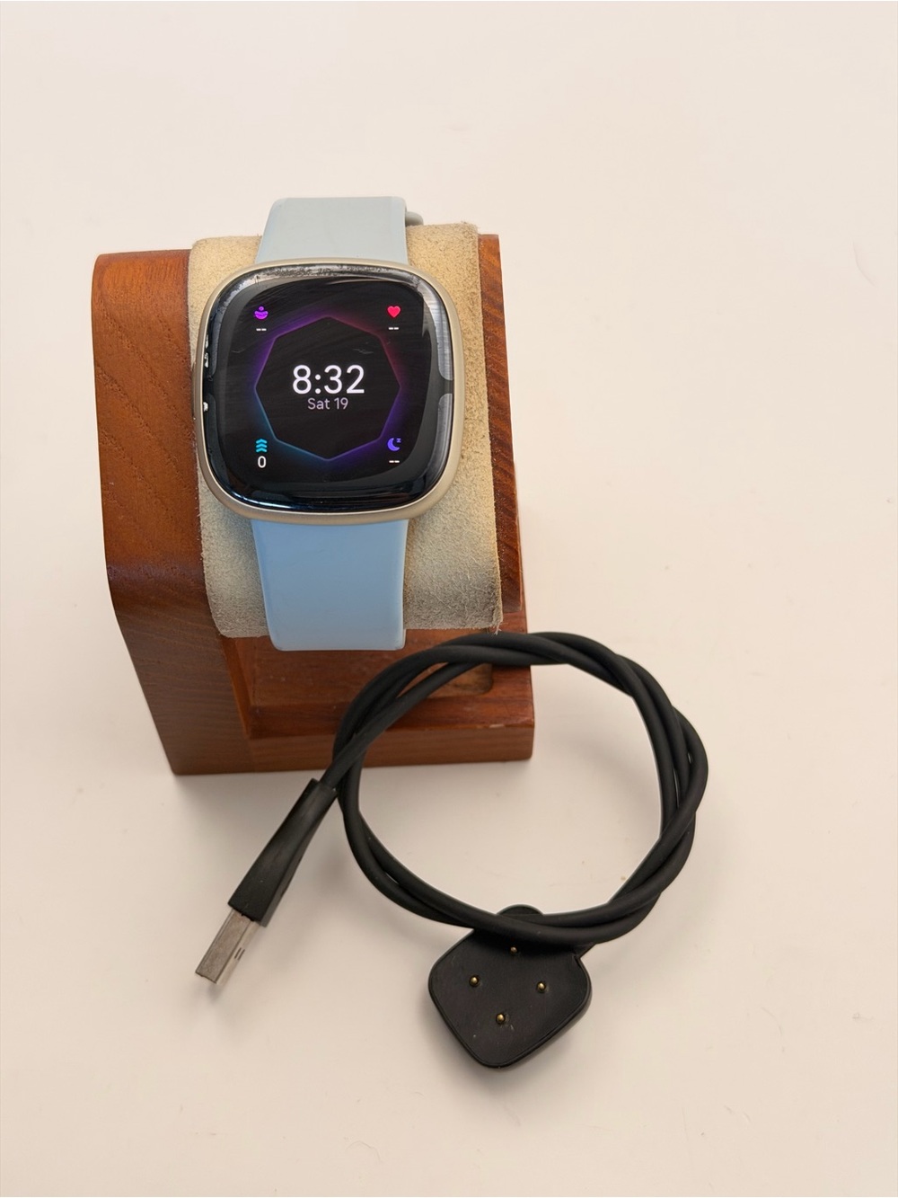 Fitbit Sense 2, Tested, Gold/blue, Good, Charger Included, Latest Model, Smartwa